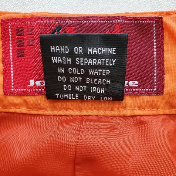 JOHNNY BLAZE Flame Insulated Straight Lightweight Snow Pant Orange Y2K Sz 15/16 - Picture 10 of 15